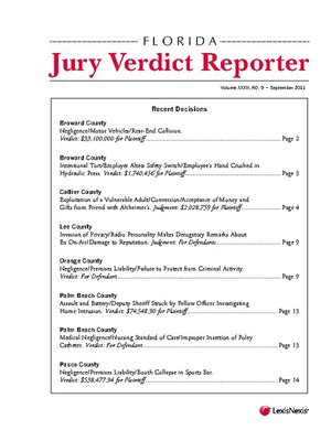 cover image of Florida Jury Verdict Reporter